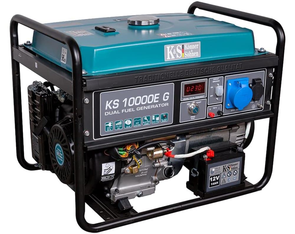 K&S Hybrid-Stromerzeuger KS10000E-G Benzin / Gas