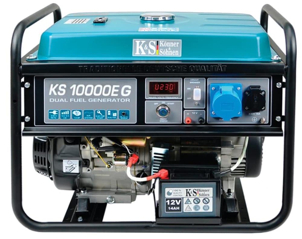 K&S Hybrid-Stromerzeuger KS10000E-G Benzin / Gas