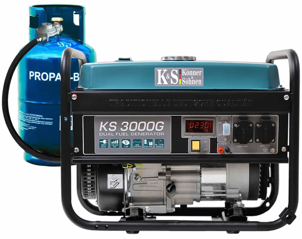 DIMAX Benzin-Gas-Stromerzeuger KS3000G