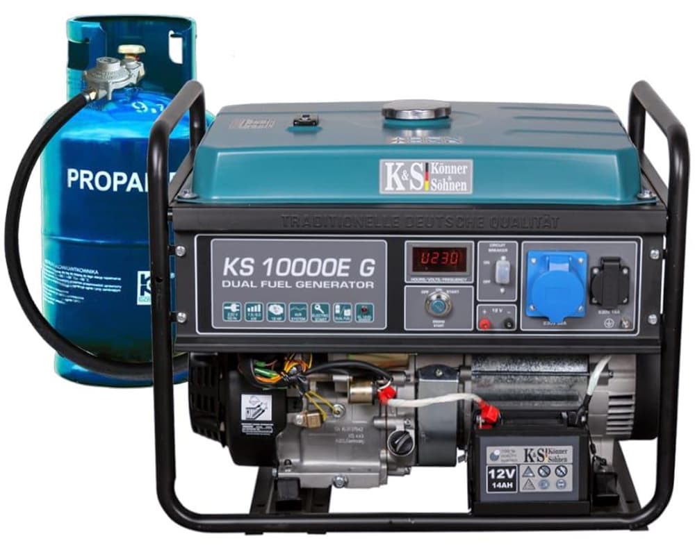 K&S Hybrid-Stromerzeuger KS10000E-G Benzin / Gas