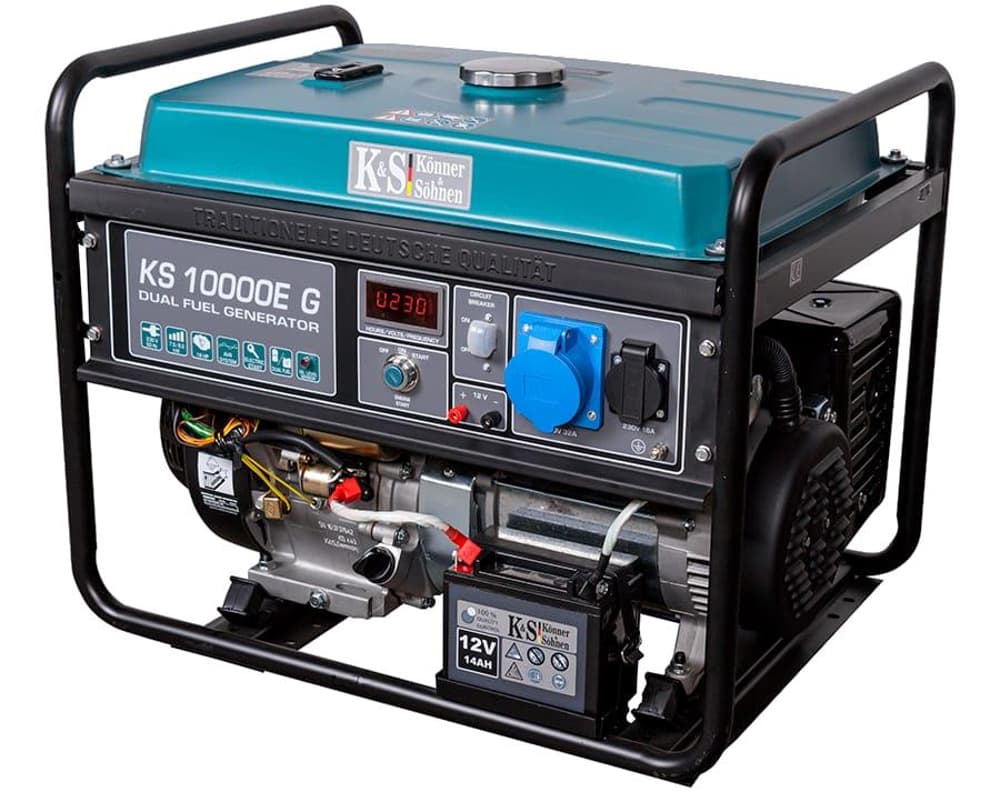 K&S Hybrid-Stromerzeuger KS10000E-G Benzin / Gas